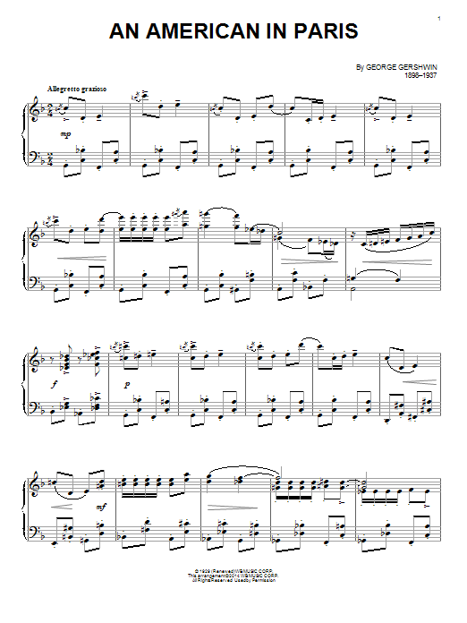 Gershwin an american in paris score pdf download